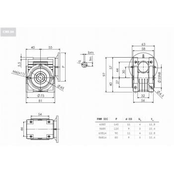 Reduktor PM 030 1/25 56 B5