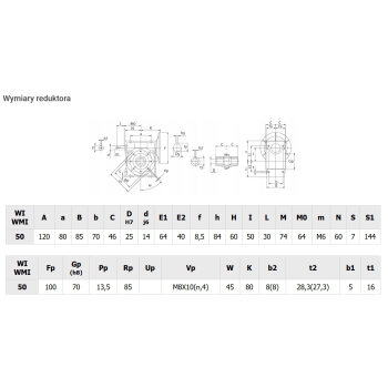 Reduktor PM 050 1/10 71 B14