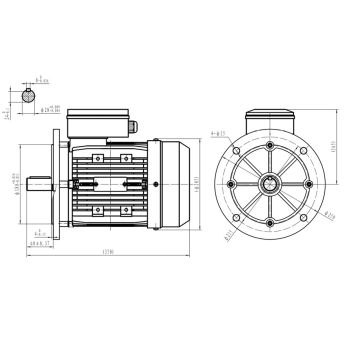 Silnik elektryczny jednofazowy 3,0kW 2800 obr/min. 100B5