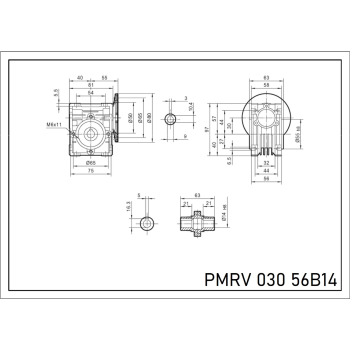 Reduktor PM 030 1/20 56 B14