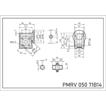 Reduktor PM 050 1/10 71 B14