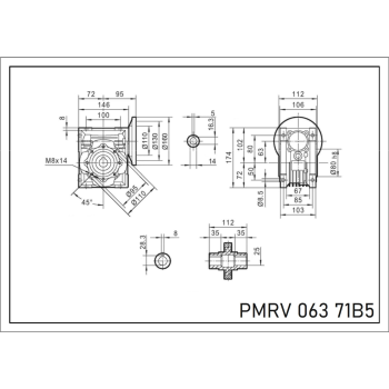 Reduktor PM 063 1/25 71 B5