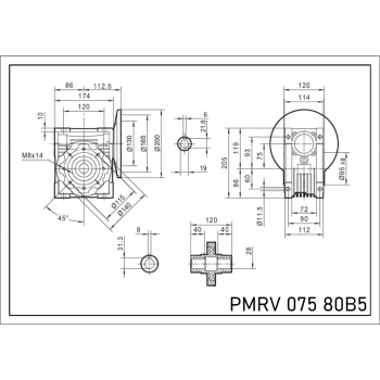 Reduktor PM 075 1/80 80 B5