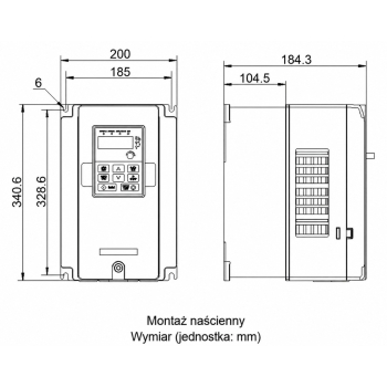 Falownik wektorowy trójfazowy GD20-022G-4 22kW 3x400V