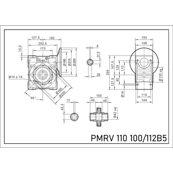 Reduktor PM 110 1/30 100 B5